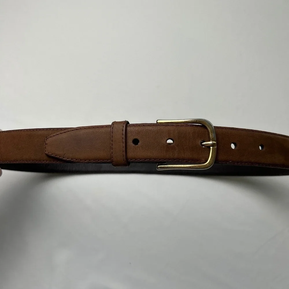 Osmun's Mens Nubuck Leather Belt Brown 36